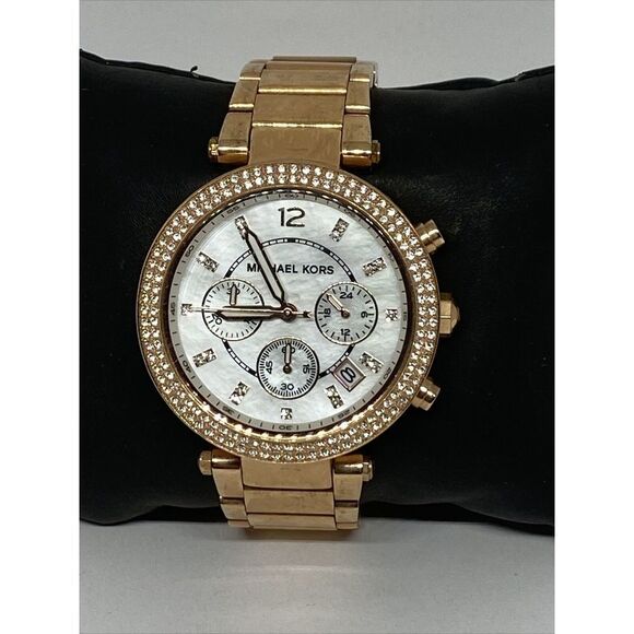 Michael Kors Parker MK5491 Womens Stainless Steel Analog Dial Quartz Watch WO355 - Picture 1 of 12